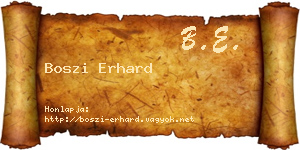 Boszi Erhard névjegykártya